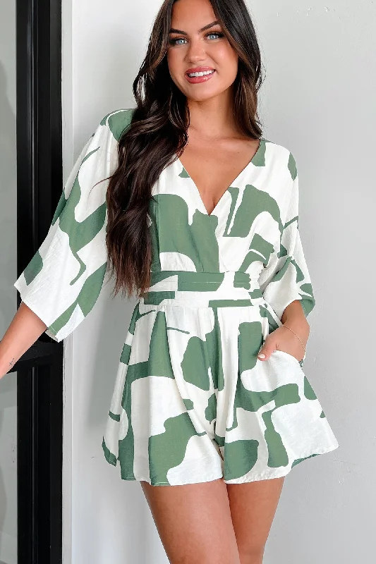 Elevated Vision Printed Romper (Green)