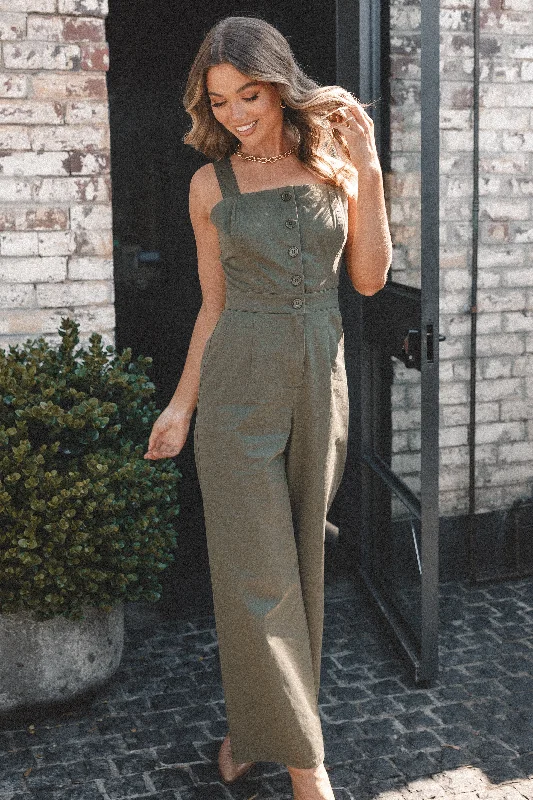 Gwen Jumpsuit - Olive