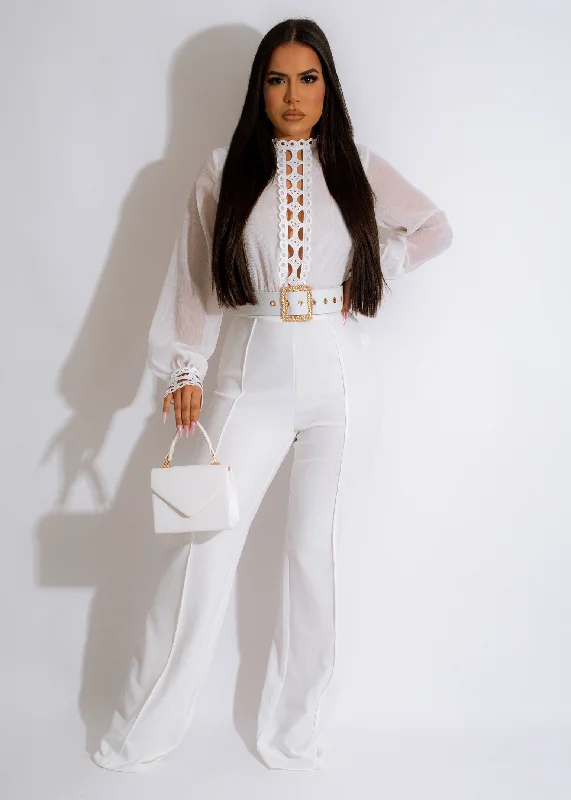 Leaving Tonight Jumpsuit White