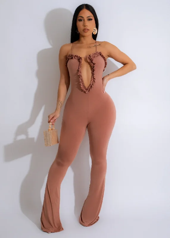 Timeless Piece Ruffle Jumpsuit Nude