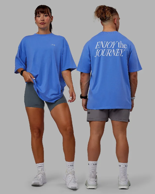 Unisex VS1 FLXCotton Tee Oversize - Ultramarine-White