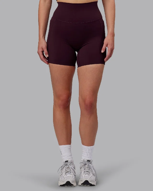 Elixir Mid-Length Shorts With Pockets - Mulberry