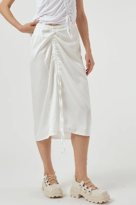 Hazel Satin Midi Skirt