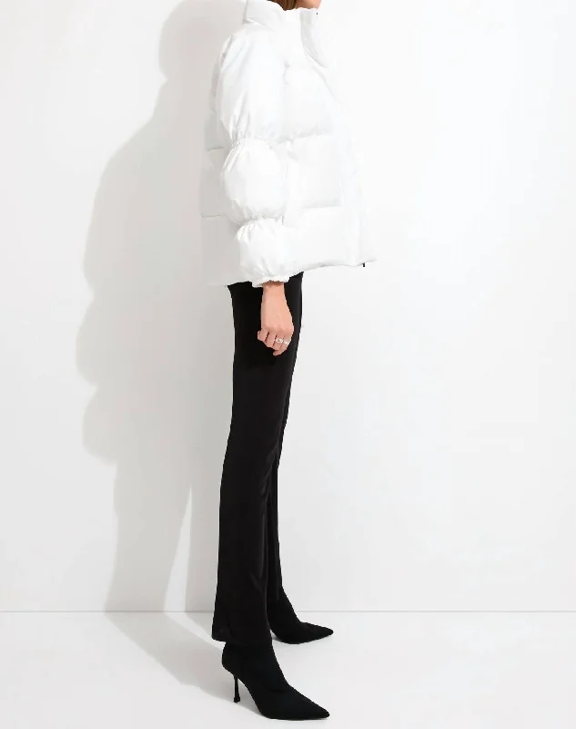 Mariposa Puffer Jacket In White