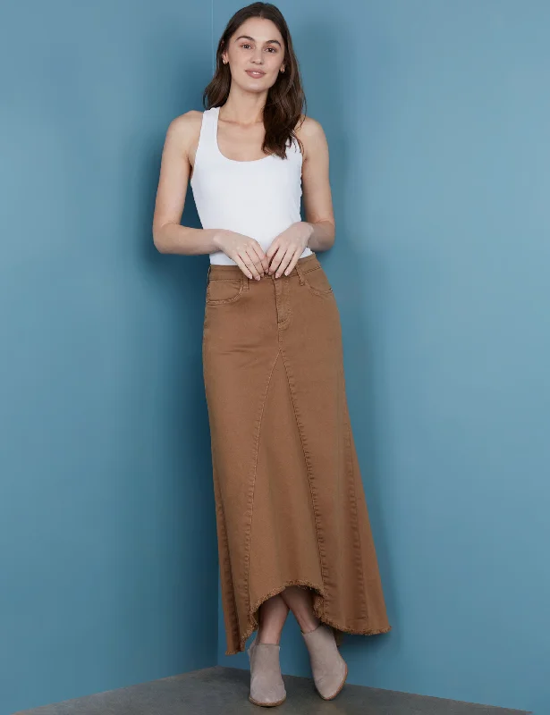 Selma Pieced Denim Maxi Skirt