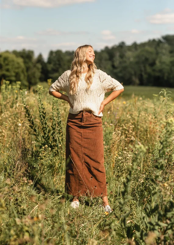 Stella Corduroy Maxi Skirt