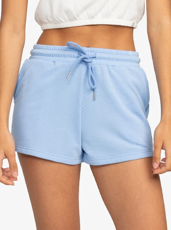 Surfing By Moonlight Elastic Waist Shorts - Bel Air Blue