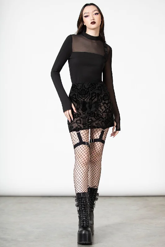 Warez Mesh Suspender Skirt