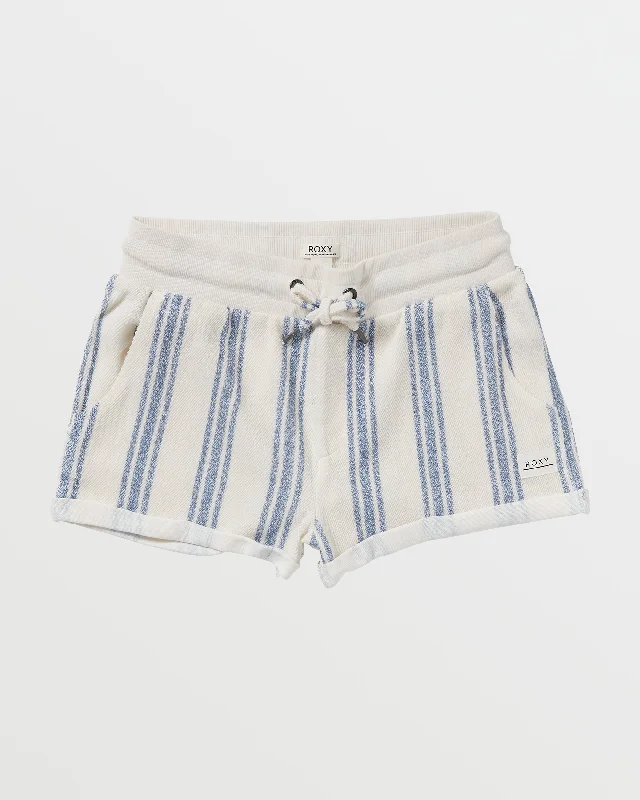 Waves And Rays Fleece Bottoms - Bayside Stripe