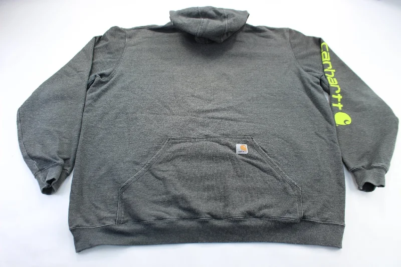 Carhartt Logo Patch Grey Pullover Hoodie