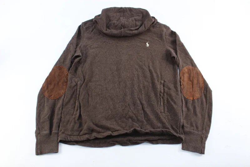 Polo by Ralph Lauren Embroidered Logo Brown Pullover Hoodie