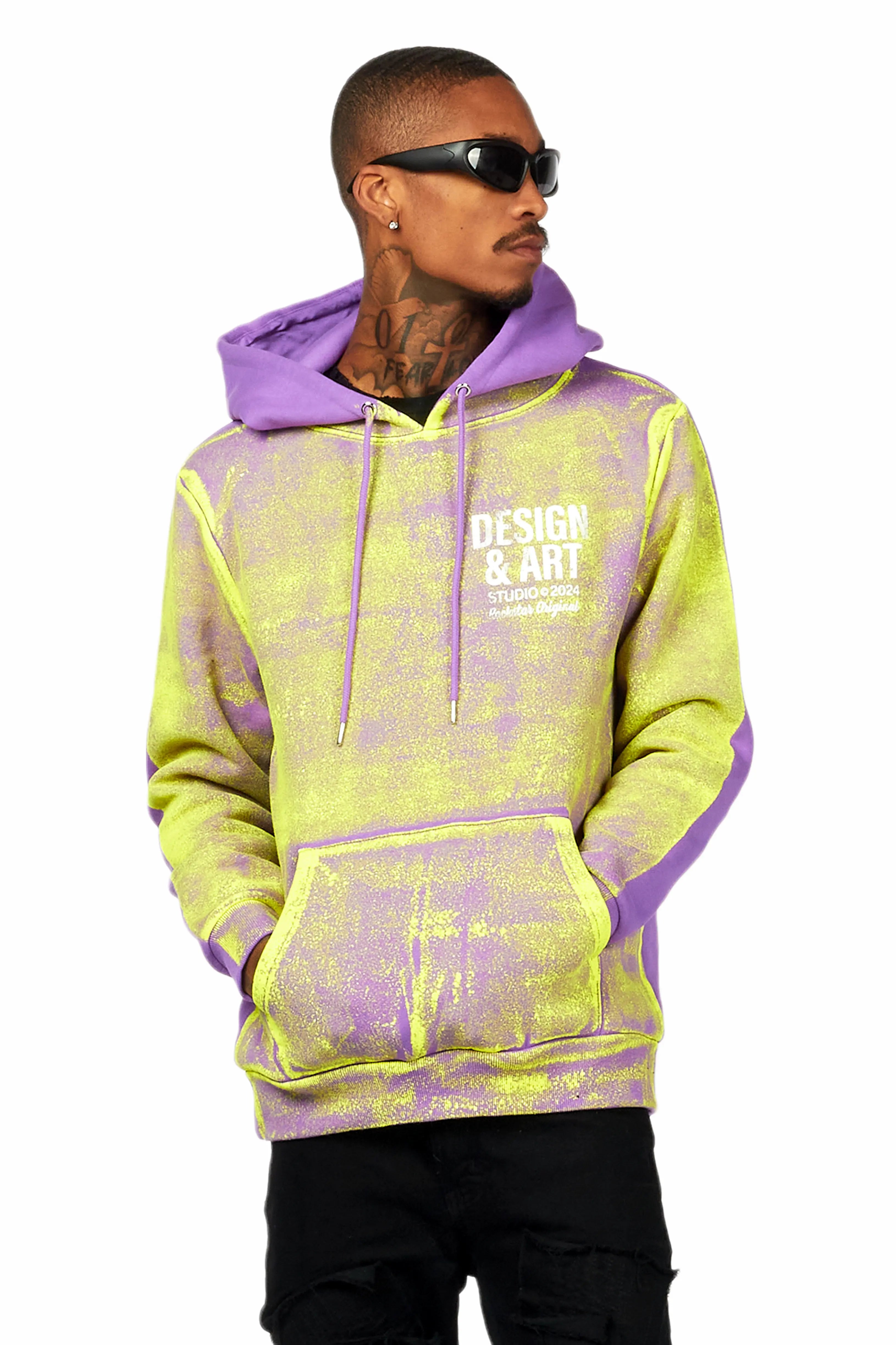 Cano Purple/Yellow Graphic Hoodie