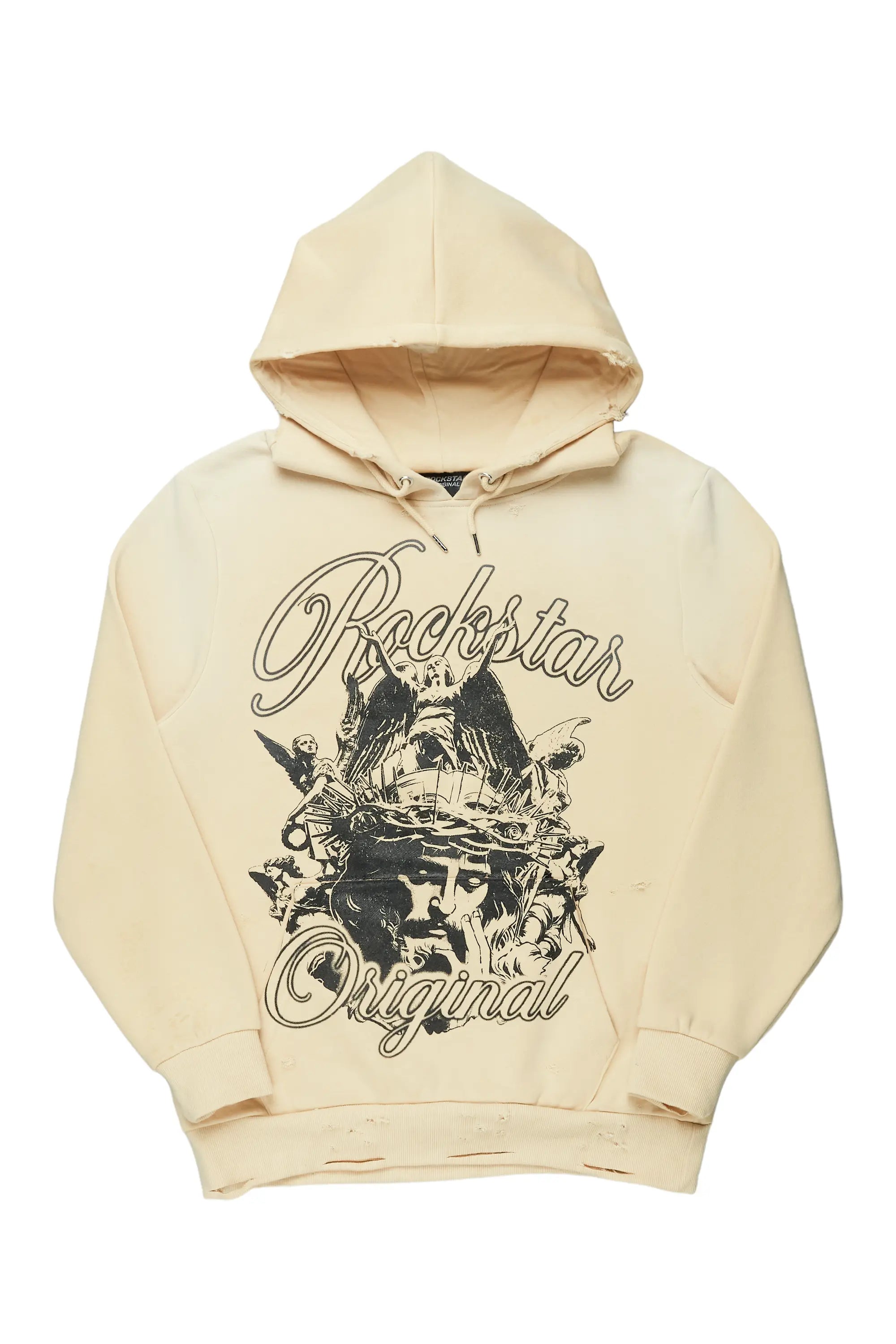 Finna Beige Graphic Hoodie