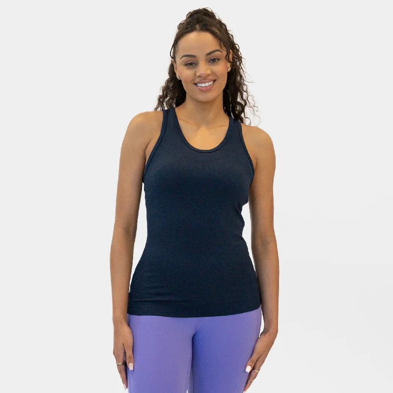 Essential Seamless Tank Long - Navy