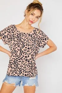 Pastel Leopard Dolman Top