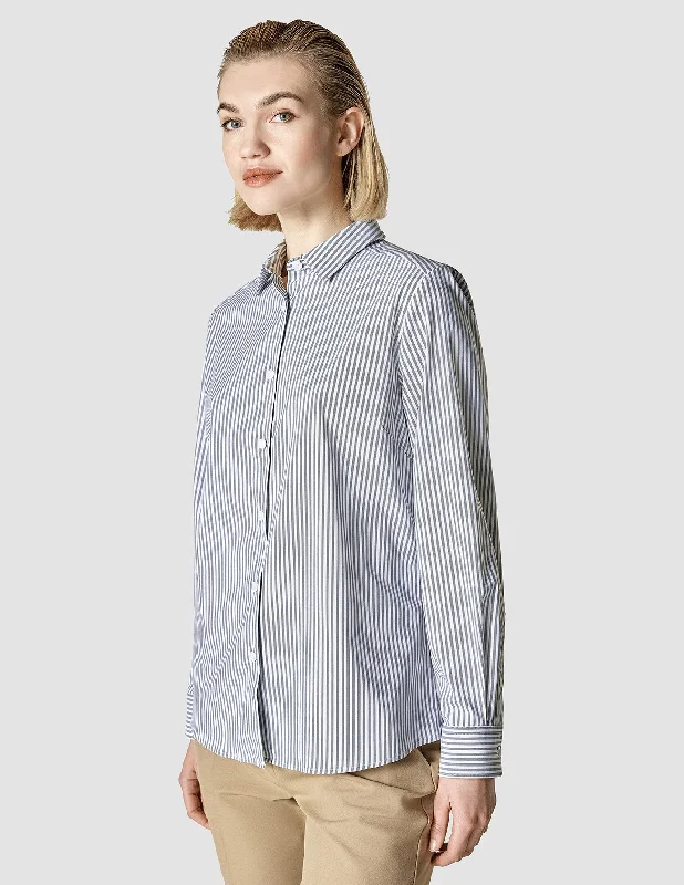 Business Shirt Regular Navy Stripes