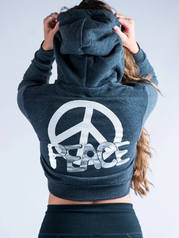 Peace Crop Hoodie