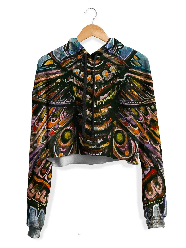 Third Eye Moth Cropped Hoodie